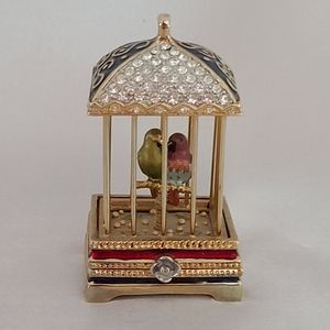 Rucinni Birdcage Swarovski Crystal Trinket Box